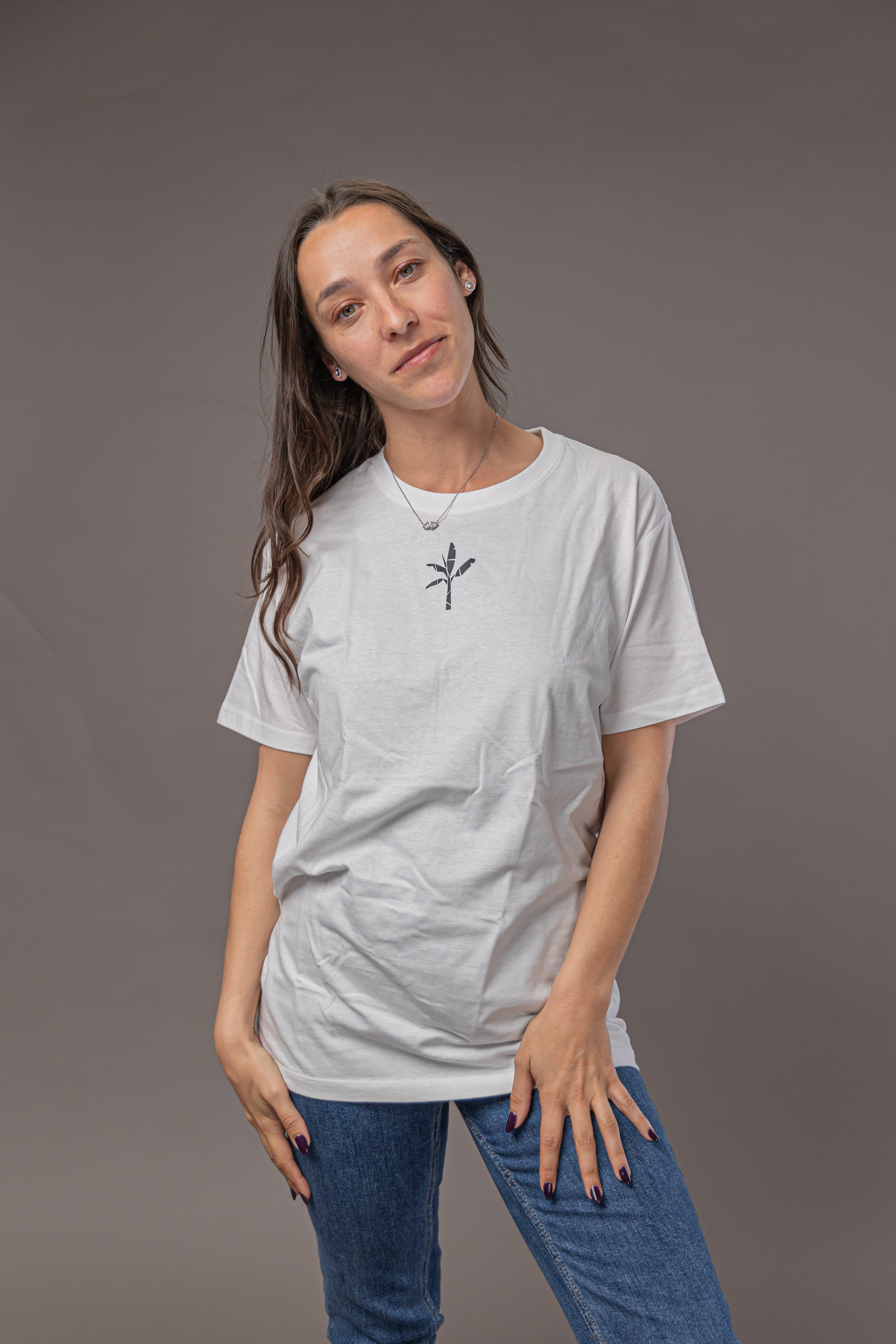 Baggy T-Shirt - White with Black Logo