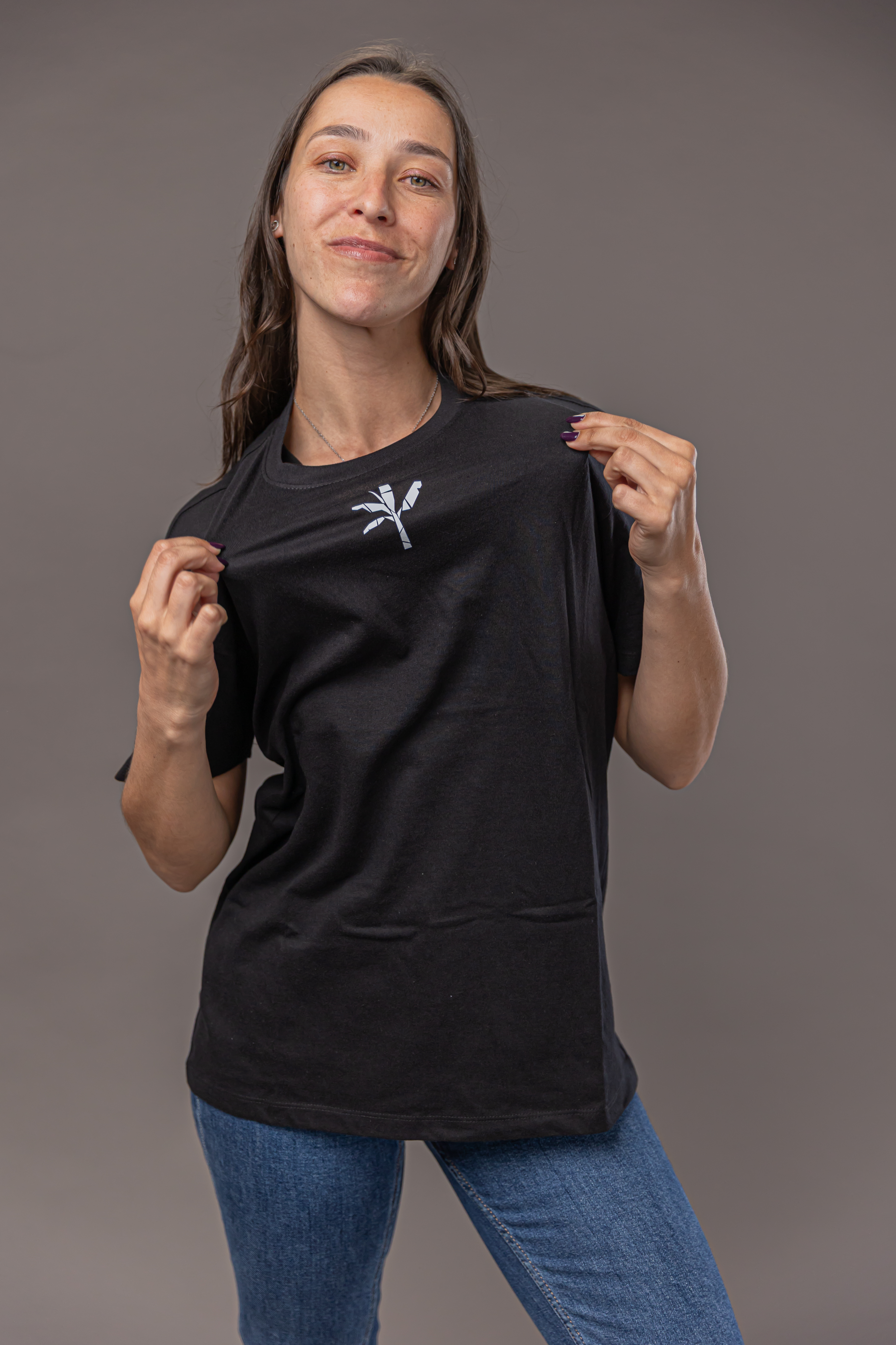 Normal T-Shirt - Black with White Logo 11