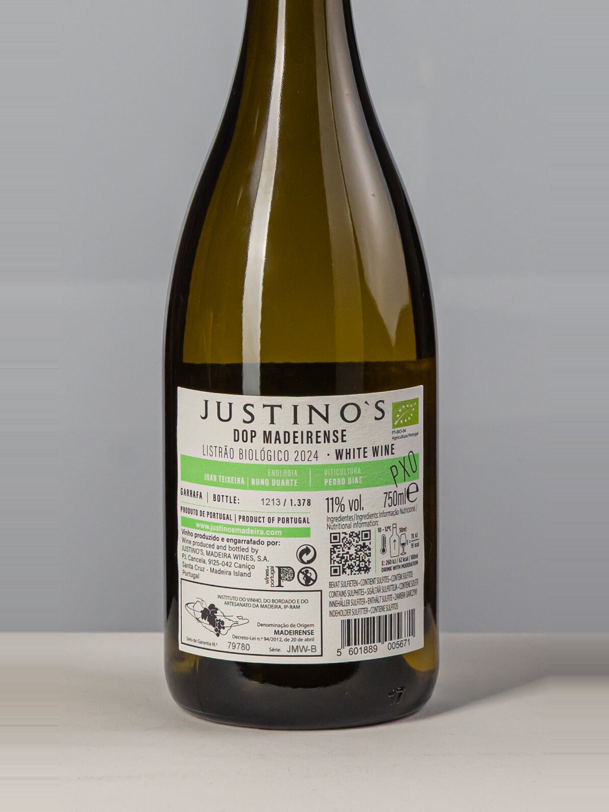 Justino's Porto Santo Listrao (75cl) back